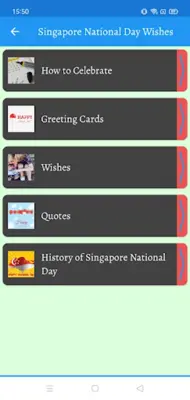 Singapore National Day Wishes android App screenshot 6